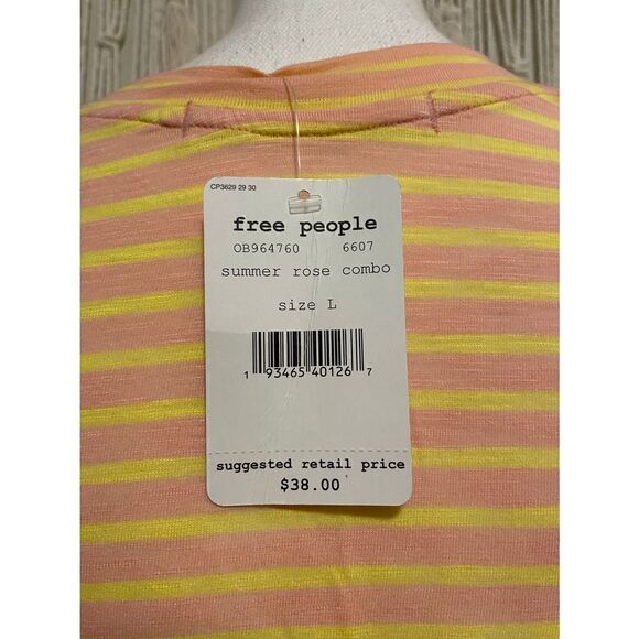 š NWTĀ Free People We The Free StripedāTeeāSizeāL - Picture 6 of 8